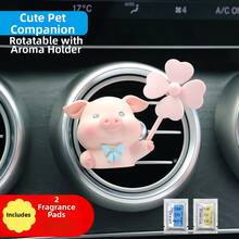 AD Cartoon Animal Windmill Car Air Vent Aromatherapy, Air Outlet Decorative Ornament, Long-Lasting Gentle Fragrance Car Interior Accessory - Pet-friendly Aromatherapy - View 11
