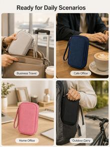3/1pc Digital Accessory Organizer Pouch/Case; Multifunctional Travel Storage Box Suitable For Phone Cases, Coin Purses, Jewelry, And More; Lightweight And Portable-Ideal For Travel, Graduation Season, And The Back-To-School Season. - Multicolor - View 7