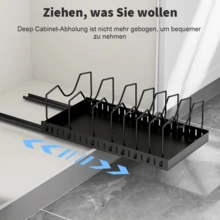 Küchenaufbewahrungsregal, Multifunktionaler Topfhalter, Deckelhalter, Eisenregal. - Übersicht 5