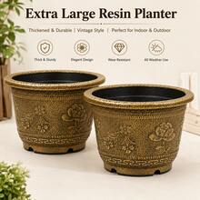 Extra Large Extra Thick Resin Thickened Large Flower Pot For Iron Tree, Fruit Tree, Balcony, Yard, Planting Trees And Growing Lotus - B - View 7