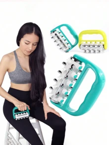 Portable Handheld Roller Body Massager For Neck, Shoulder, Back, Waist, Thigh And Leg Muscle Soreness Relief, Fat Breakdown Circulation Roller, Fascia Relaxation, Women's Massager For Cellulite And Lymphatic Detox - Multicolor - View 1