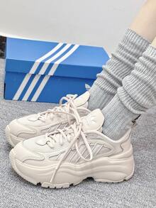 Adidas Originals OZGAIA Mesh Synthetic Leather Low-Top Casual Shoes For Women - Baby Pink - View 2
