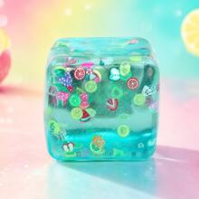 4pcs Random Color Children's Educational Color Recognition Transparent Cube Ornaments, Colorful Fruit Pattern Soft Squeeze Toys, Fun Sensory Training Gadgets, Soft Plush Toys, Birthday Party Reward Gifts - Multicolor - View 17