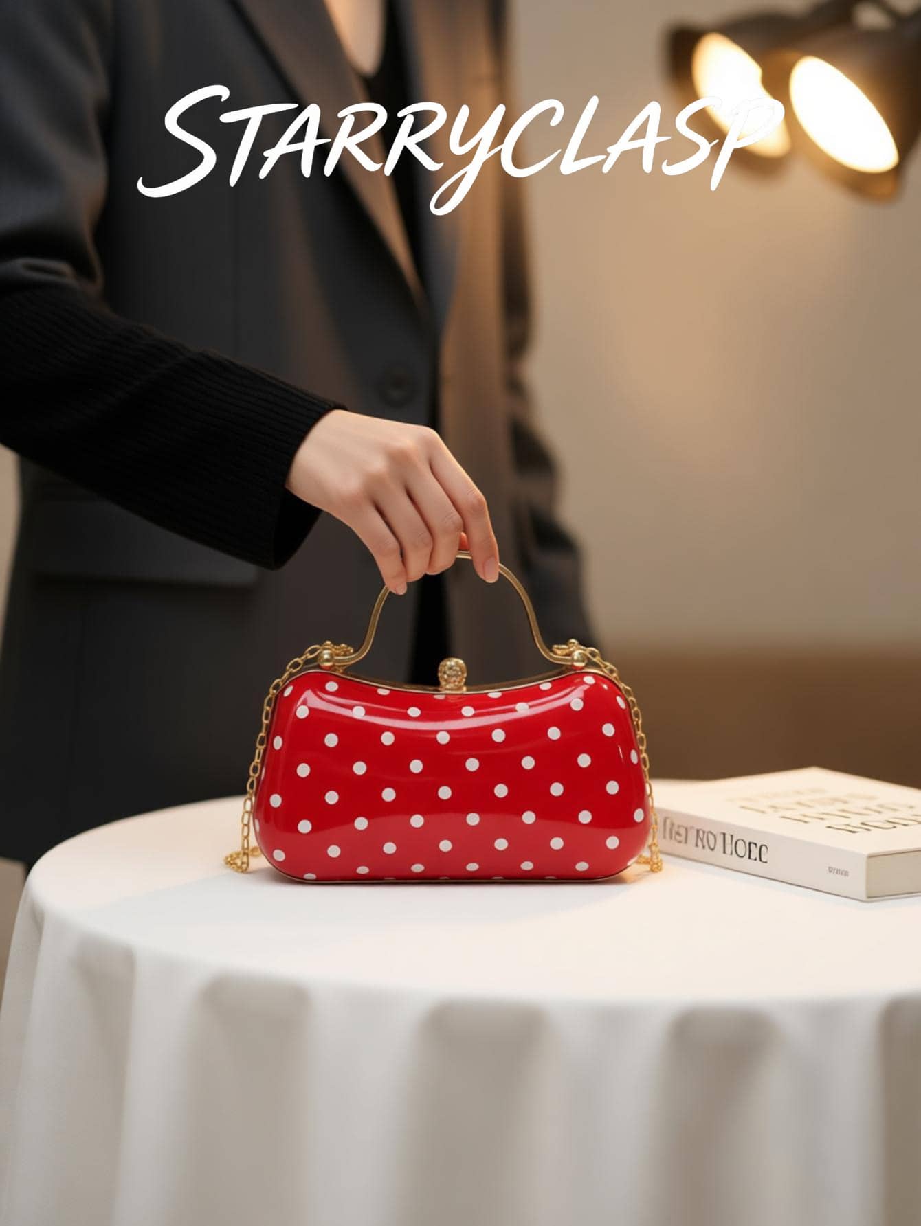 Fashion Party Evening Clutch Bag - Red - View 1