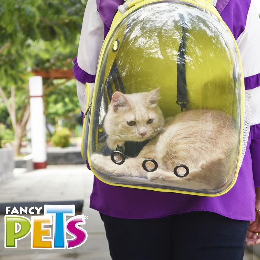 Fancy Pets Transparent Yellow Backpack For Dogs And/Or Cats - Yellow - View 1