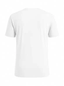 Herren Street Typography Muster T-Shirt Baumwoll Tee - Weiss - Übersicht 3