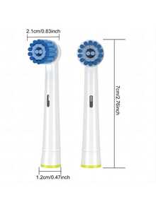 12pcs Black/White 1cm Diameter Electric Toothbrush Replacement Heads For Deep Cleaning, Compatible With Pro 1000/9600/5000/3000/8000/Genius And Smart Electric Toothbrushes - 查看 6