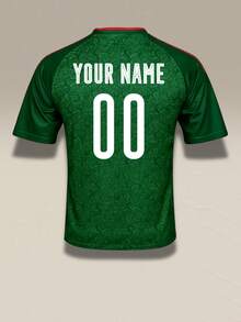 Plus Size Custom Soccer Jersey Set Personalized Oversized Men Football Uniform,Custom Team Name Number Graphic Shirt Shorts Kit,Green Red Sports Wear - Green - View 4
