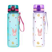 1pc 800ml/26oz 3D Printed Cute Cartoon Rabbit Pattern Water Bottle, Direct Drinking Mouth, With Carrying Strap For Easy Portability, Back To School - Multicolor - View 7