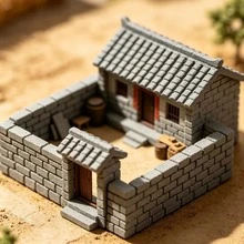 Mini ladrillos de arcilla natural cocida, ladrillos pequeños para construcción de casas de micro paisaje de jardín, modelo arquitectónico con accesorios de herramientas - Mini ladrillos - Ver 4