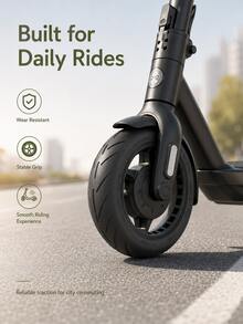GLDYTIMES 7x1.6 Inch Solid Scooter Tire Replacement, Suitable For Ninebot C2 Pro, Airless Tubeless Tire, Explosion-Proof Durable Rubber Wheel, Wear-Resistant Shock-Absorbing, Easy Installation, Perfect Fit Electric Scooter Spare Part - Black - View 4