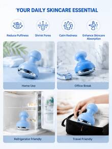 Dispositivo de compresión fría facial de acero inoxidable con espejo, rodillo de hielo, instrumento de belleza, dispositivo de compresión de hielo facial - Multicolor - Ver 7