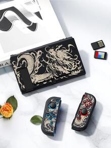 Jemdura, Dragon Element Fashion Black Dragon Pattern Protective Case, Suitable For Switch2 2025, SwitchOLED/Switch N Protective Case, Game Console Storage Bag, Card Slot Base Protective Case, Game Console Accessory Protective Cover, Romantic Surprise Gift Compatible With Switch Players - Multicolor - View 9