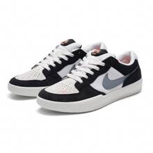 Nike SB Force 58 Comfortable And Versatile Low-Top Sneakers, Unisex, Available In Black, White, And Grey - Black, White and Gray - View 5
