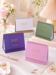 2027年極簡風桌上日曆，每日行程記錄日誌，適合學習與辦公使用，送給朋友的禮物 - 彩色 - 查看 8