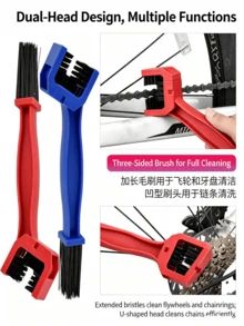 3/1pc Ergonomic Chain Cleaning Brush, 3-Sided Heavy Duty Chain Brush, Suitable For Bicycle Motorcycle, Efficient Gear Maintenance Tool, Quickly Remove Oil And Dirt, Bicycle Maintenance Kit Cycling Accessories - Multiple Colors and Styles - View 9