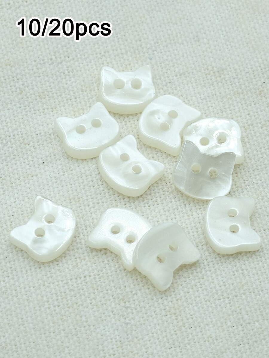 Cute Buttons,Adorable Little White Cat Buttons | Suitable For All Types Of Shirts, Sweaters, And Clothing | Perfect For Crafts, Apparel Decoration, And Sewing Projects - Multicolor - View 1