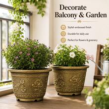 Extra Large Extra Thick Resin Thickened Large Flower Pot For Iron Tree, Fruit Tree, Balcony, Yard, Planting Trees And Growing Lotus - B - View 1
