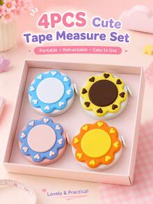 Cute Retractable Measuring Tape Set, Portable Mini Sewing Ruler For DIY Craft, Tailoring & Daily Measuring - A - View 12
