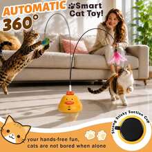 Pet Interactive Cat Teaser Toy, Self-Entertainment Cat Toy, Indoor Cat Boredom Relief Toy, Fully Automatic 360° Rotating Interactive Cat Teaser Toy, Multi-Scenario Applicable Cat Play Pet Supplies Interactive Toy - View 3