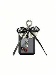 Y2K Cute Minimalist Fashion Card Holder, Decorated With Bows, Lace, Cherries, Stars, Dual-Color Plaid Bows, Billiard Ball Pendant, Bus/Metro Card Holder, Meal Card Protector, Idol Card Protector, Bag Charm, Suitable For Daily Use, Work And Travel. An Ideal Choice For Holiday Gifts, And The Best Choice For Gifts For Lovers, Friends, Family, Teachers, Back To School Season, Teacher's Day And Birthday Gifts. - Multicolor - View 11