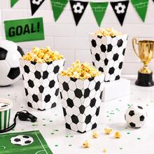 KEXINGYIYI 1/5/10/50pcs Soccer Party Popcorn Boxes ,Football Theme Party Decorations,Hexagonal Soccer Ball Pattern Black & White Party Favors - Multicolor - View 4