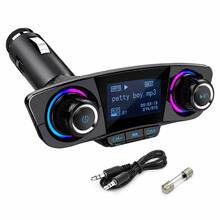 汽車無線FM發射器，藍牙5.0汽車收音機適配器（支援免手持通話），USB汽車充電器，TF卡/USB隨身碟音樂播放器，AUX音訊輸出，1.3英吋LCD螢幕，12V-24V汽車音訊適配器 - A - 查看 9
