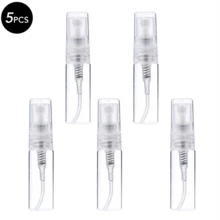 1/5/10/20 piezas Botellas de spray de perfume recargables mini, contenedores de almacenamiento de líquidos cosméticos transparentes con bomba de spray (3ML/5ML/10ML) - transparente - Ver 14