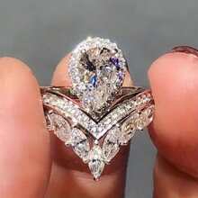 1pc Fashionable Crown-Shaped, Sparkling, Creative, Bohemian-Style Ring With Unique Design Elements, Suitable As A Wedding Or Engagement Gift, And As A Daily Wear Accessory For Women - Silver - View 11