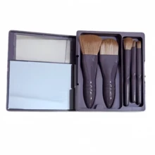 1 Set Portable 5pcs Mini Makeup Brush With Mirror, Multi-Functional Eyeshadow Brush, Powder Brush, Foundation Brush - Multicolor - View 10