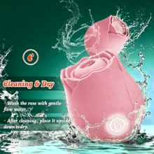 RUIJU Dildo - Sucking Vibrator Rose Sex Toy G Spot Vibrator - Clitoral Nipple Massage Sucking Vibrator -Vibrator Dildo - 10 Powerful Modes, Anal Toys For Couple, Woman Pleasures Toy [Valentine's Day Gift] - 顏色1 - 查看 6