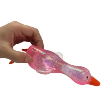 Tachimi 1pc Shiny Crystal Duck/Cheering Duck/Penguin/Animal Shaped, Soft Slow Rebound, Sticky Stress Relief, Travel Portable Decompression Toy, Ideal Holiday Gift, Birthday Gift, Office Stress Relief, Suitable For Boys And Girls - Squeeze Toy Gift - Multicolor - View 6