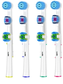 12pcs Black/White 1cm Diameter Electric Toothbrush Replacement Heads For Deep Cleaning, Compatible With Pro 1000/9600/5000/3000/8000/Genius And Smart Electric Toothbrushes - 查看 19