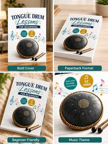 Tongue Drum Tutorial Notebook For Beginners: 62 Simple Songs For Absolute Beginners-Play Without Sheet Music Or Prior Experience School Supplies - Multicolor - View 3
