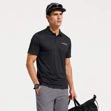 Adidas Men's Summer Sports Quick-Dry Breathable Lightweight Cool Comfortable Polo Shirt With Collar - Black - View 2