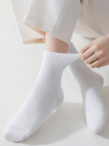 2/3/5雙中性素色舒適透氣吸濕排汗防臭彈性柔軟運動短襪 - 彩色 - 查看 3