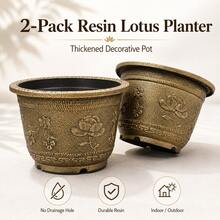 Extra Large Extra Thick Resin Thickened Large Flower Pot For Iron Tree, Fruit Tree, Balcony, Yard, Planting Trees And Growing Lotus - B - View 4