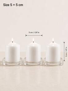 White Pointed Cylindrical Candle, 5cm Diameter, Smokeless And Odorless, Suitable For Home Decor, Wedding, Party, Dining Table, Church Prayer, Ramadan, Christmas, Thanksgiving, Halloween, Relaxation Meditation And Ambient Lighting - White Pointed Cylinder - View 13