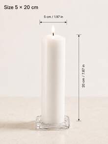 White Pointed Cylindrical Candle, 5cm Diameter, Smokeless And Odorless, Suitable For Home Decor, Wedding, Party, Dining Table, Church Prayer, Ramadan, Christmas, Thanksgiving, Halloween, Relaxation Meditation And Ambient Lighting - White Pointed Cylinder - View 15
