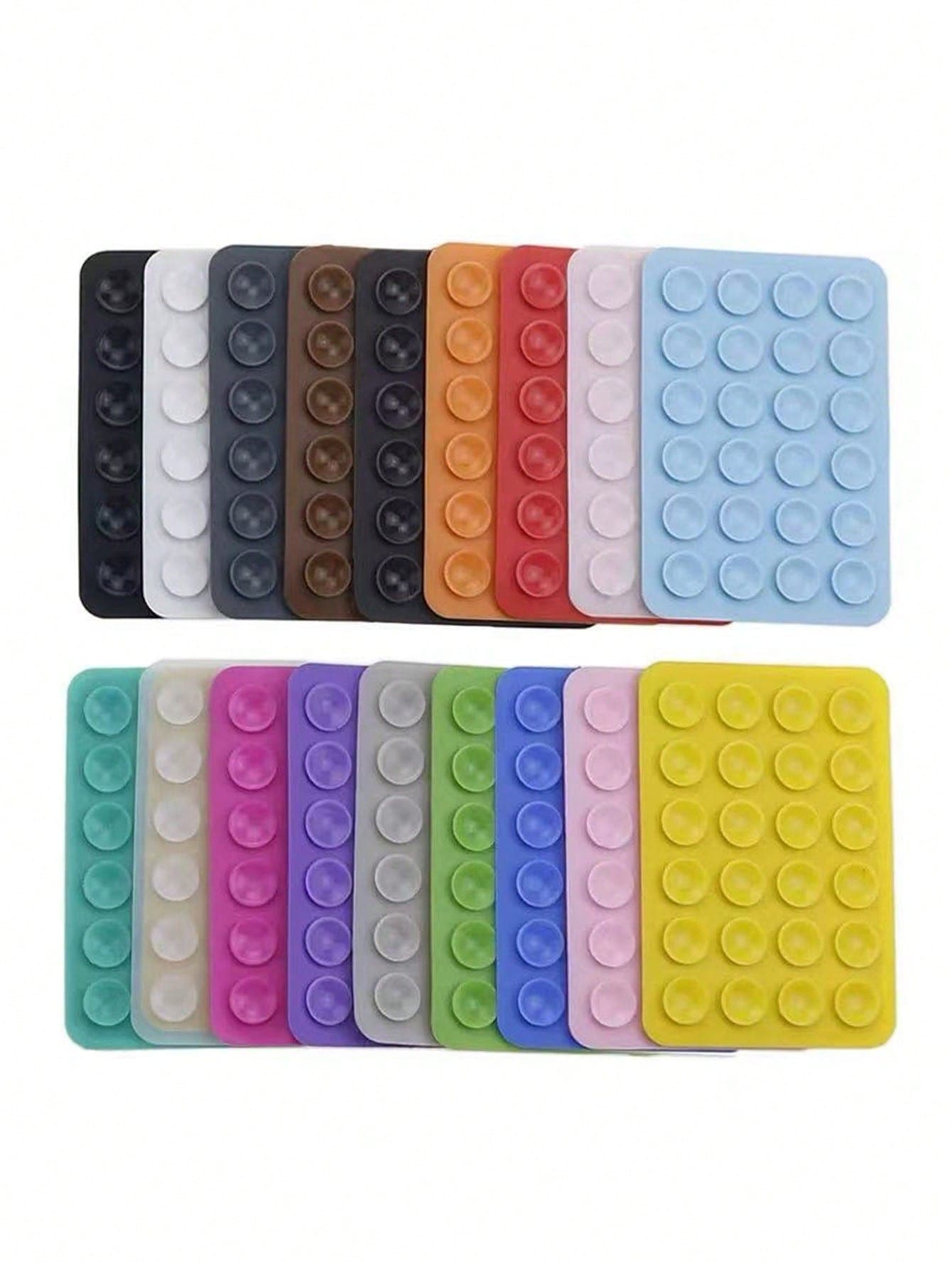 1pc/2pcs/3Pcs/4Pcs/5Pcs Silicone Suction Cup Phone Holder, Waterproof Sticky Base Suitable For Most Phones, Universal Finger Grip For Selfie & Video - Multicolor - View 1