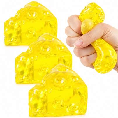 1/3pcs Simulated Sandwich-ShapedCheese Squeeze Toy, Its Soft Design BringsGreat Interactive Fun. It Is A Perfect Pretend-Play Toy For Children And A Stylish HolidayGift