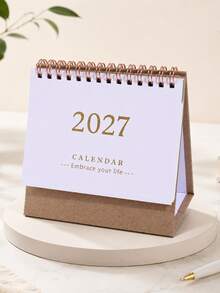 1件 2027年桌曆－緊湊垂直翻頁設計，耐用金屬環裝訂，清晰月度版面，適用於居家辦公或學校組織管理 - 彩色 - 查看 19