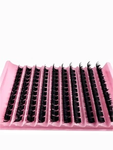 10 Rows Of 120 False Eyelash Clusters 8-16 Mm DIY False Eyelash Clusters 160D False Eyelashes 0.07 Mm DD Volume Thick And Lengthened Cartoon Style False Eyelashes Suitable For Beginners To Use At Home Single False Eyelashes Can Be Reused - DD - View 4
