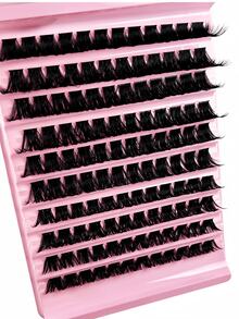 10 Rows Of 120 False Eyelash Clusters 8-16 Mm DIY False Eyelash Clusters 160D False Eyelashes 0.07 Mm DD Volume Thick And Lengthened Cartoon Style False Eyelashes Suitable For Beginners To Use At Home Single False Eyelashes Can Be Reused - DD - View 2
