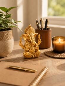 1 Stück Gold Harz Statue Kleine Figur, Heimdekoration, geeignet für Wohnzimmer, Meditationsraum, Yoga-Bereich, Büroschreibtisch, Bücherregal, Altar Tisch Spirituelle Regal Dekoration, Ästhetische Raumdekoration Geschenk - Mehrere Modelle - Übersicht 3