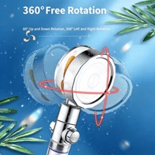 High Pressure Handheld Showerhead With Filters Vortex Hydro Jet Turbo Propeller 360 Degrees Rotating Easy Install(Color Shipped Randomly) - Multicolor - View 2