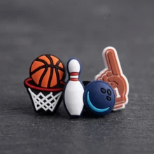 16 Pcs Sports-Themed PVC Shoe Charm Set, Suitable For Clogs, Sandals, Beach Shoes,And Slides. Perfect For Sports Enthusiasts And Ideal As Party Favors - Multicolor - View 6