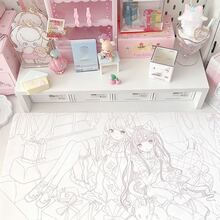 Korean Ins Japanese Anime Pink Blue Polka Dots Bow Sweet Girl's Room Y2K Girl PU Leather Mouse Pad Office Study Room Desk Waterproof Tablecloth Computer Keyboard Game Mouse Pad Table Mat - View 2