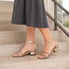Klicpé Kids Heeled Sandals - 金色 - 查看 3