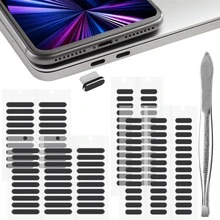 Complete Dust Protection Kit Made Up Of Thin Speaker Mesh Adhesive Stickers, Soft Silicone USB C Port Plugs And Plastic Tweezers, Matching Most Portable Devices With Type C Charging Ports - Multicolor - View 1